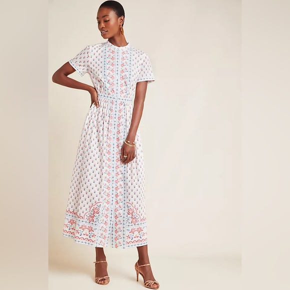 Gal Meets Glam Alisa Floral Button Front Maxi Dress Unicorn 🦄 - Picture 2 of 14